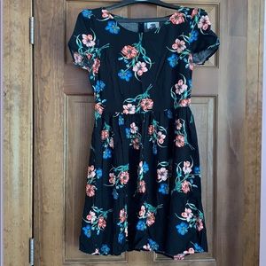 Black floral dress